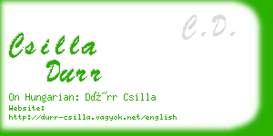 csilla durr business card